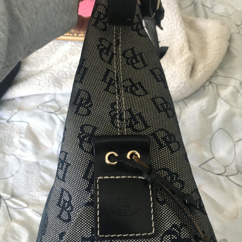 Dooney & Bourke Monogram Db Gray And Black Canvas… - image 6